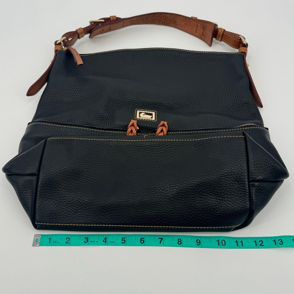 Dooney & Bourke Dillen Pocket Sac Shoulder Bag Black British Tan - Picture 9 of 11